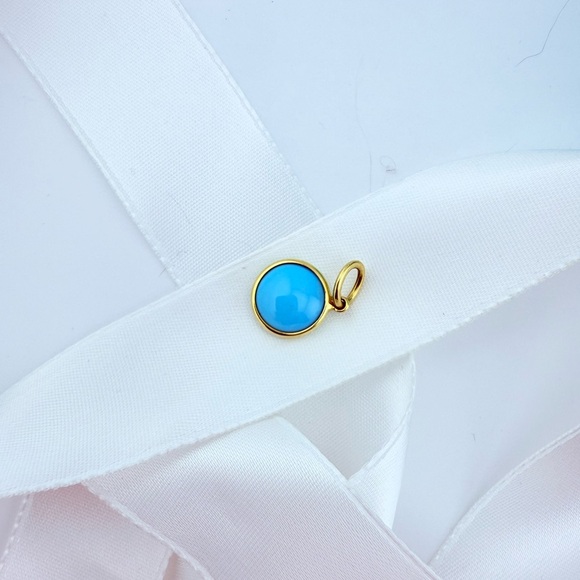 RARE Tiffany & Co. 18k turquoise Dot Charm by Paloma Picasso - Picture 1 of 9
